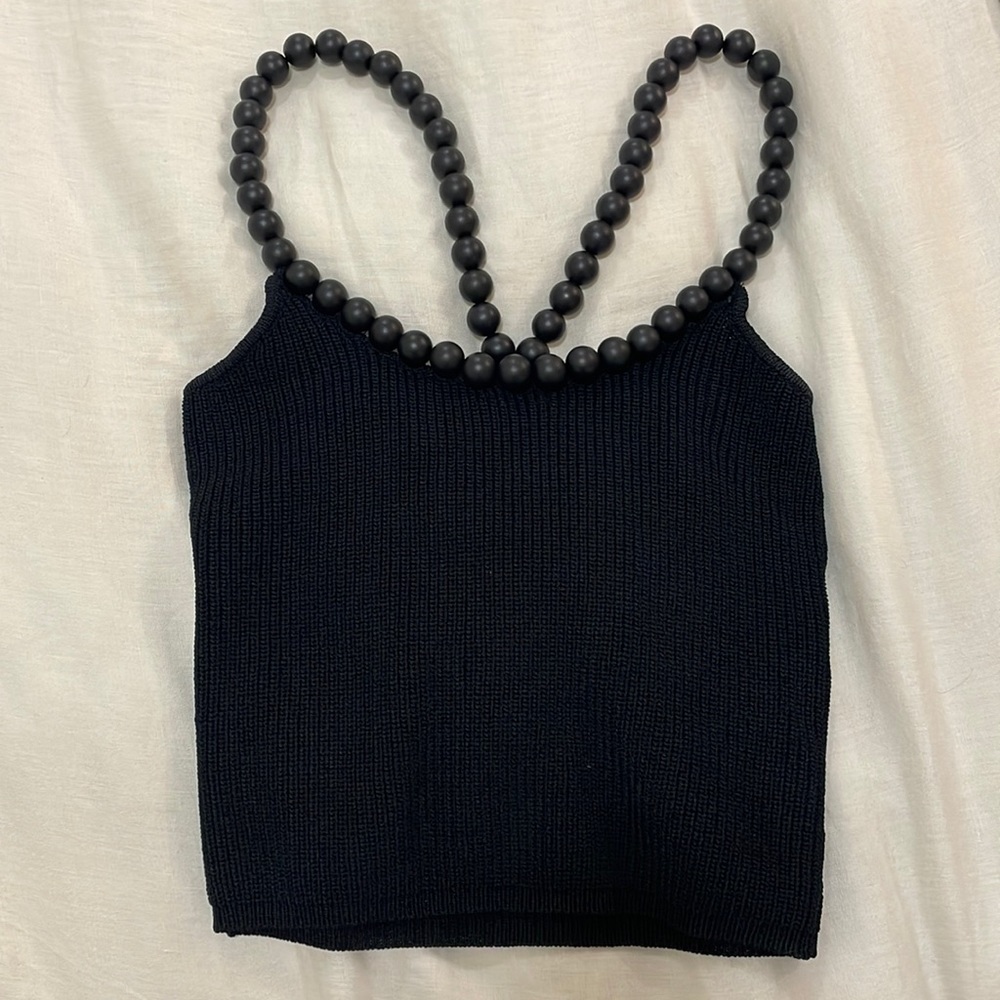 Zara Pearl Strap Top